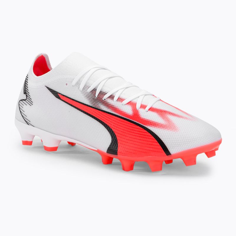 PUMA Ultra Match FG/AG ghete de fotbal pentru bărbați puma alb/puma negru/fire orchid