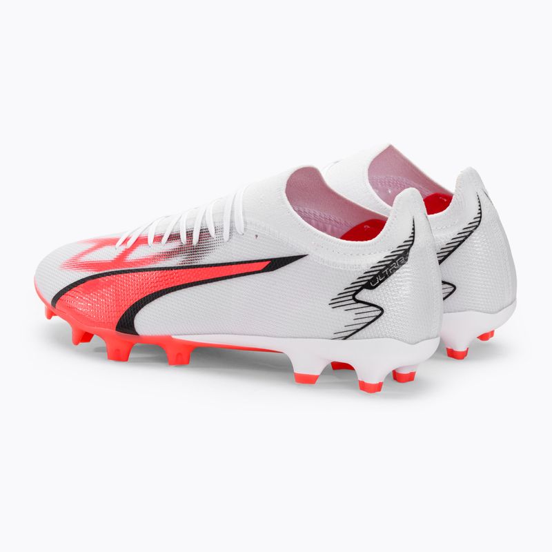 PUMA Ultra Match FG/AG ghete de fotbal pentru bărbați puma alb/puma negru/fire orchid 3