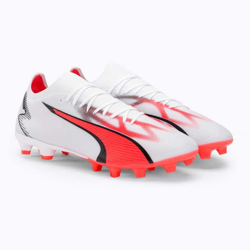 PUMA Ultra Match FG/AG ghete de fotbal pentru bărbați puma alb/puma negru/fire orchid 4