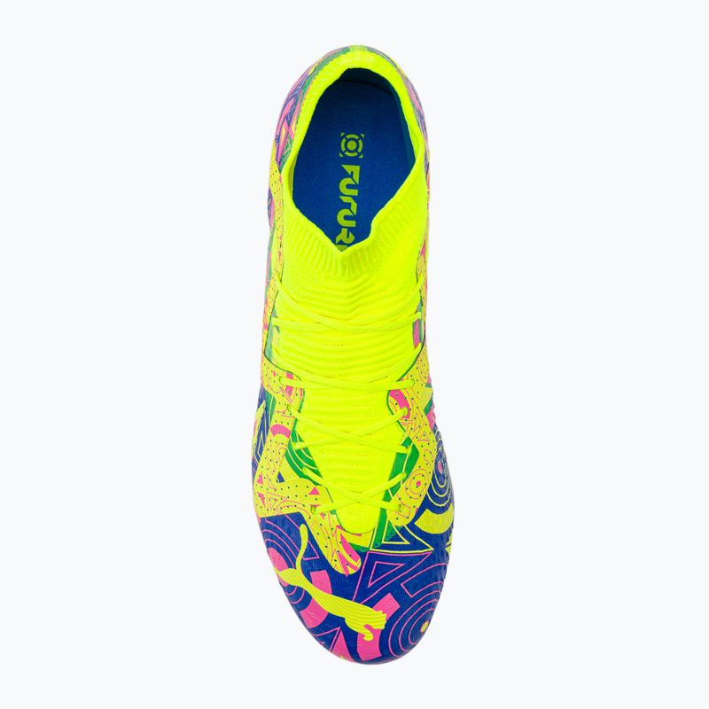 PUMA Future Match Energy FG/AG ghete de fotbal pentru bărbați ultra albastru/alerta galbenă/roz luminos 6