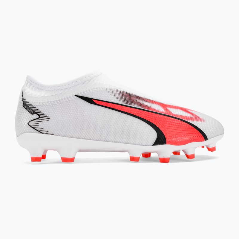 PUMA Ultra Match Ll FG/AG Jr ghete de fotbal pentru copii puma alb/puma negru/fire orchid 2