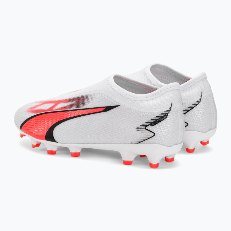 PUMA Ultra Match Ll FG/AG Jr ghete de fotbal pentru copii puma alb/puma negru/fire orchid 3