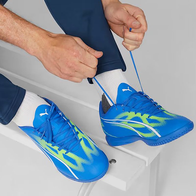 PUMA ghete de fotbal pentru bărbați Ultra Play It ultra blue/puma white/pro green