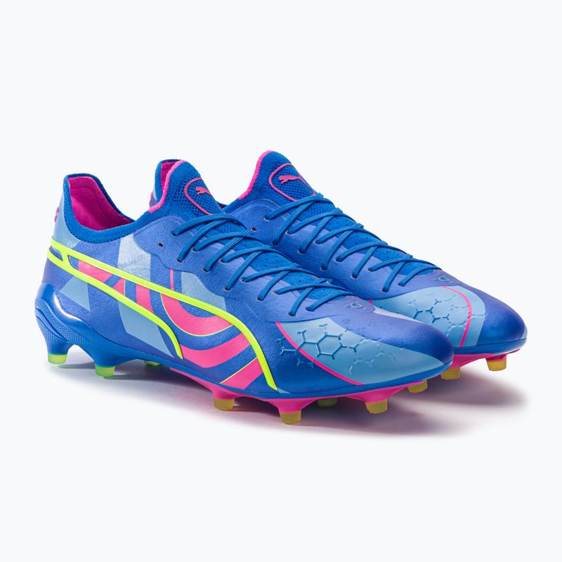 PUMA King Ultimate Energy FG/AG ghete de fotbal pentru bărbați ultra blue/luminous pink/luminous blue 4