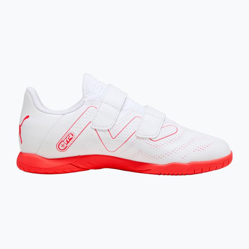 PUMA Future Play IT V Jr ghete de fotbal pentru copii puma white/fire orchid 12