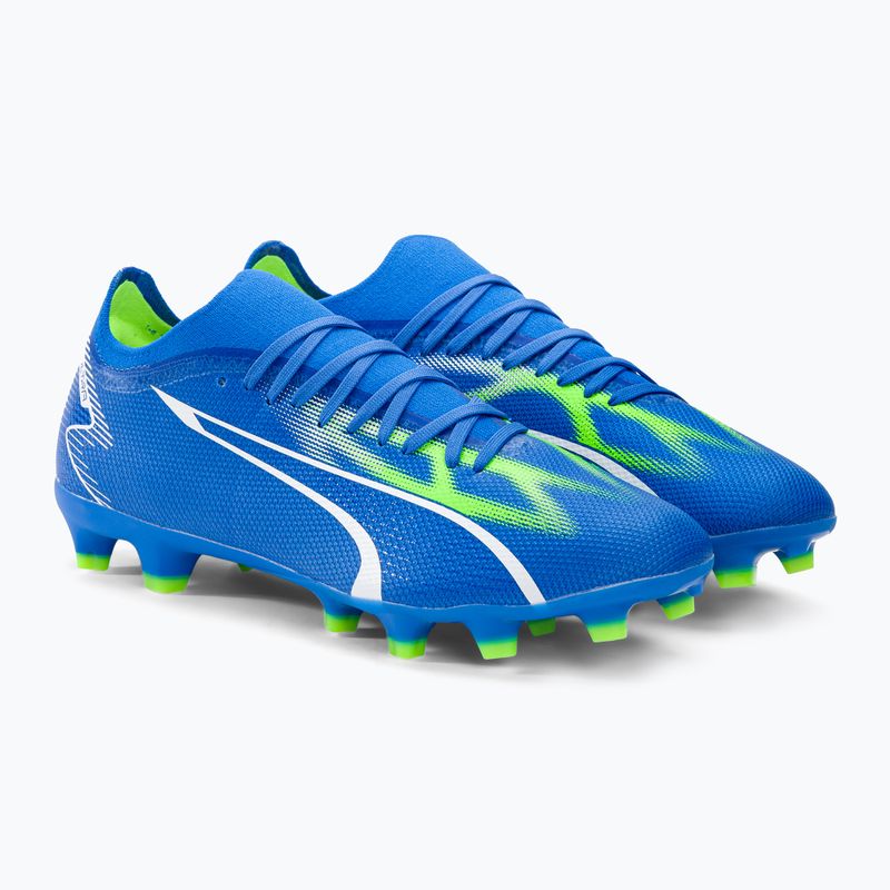 PUMA Ultra Match FG/AG ghete de fotbal pentru bărbați ultra blue/puma white/pro green 4