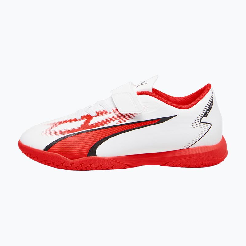 PUMA Ultra Play IT V Jr ghete de fotbal pentru copii puma alb/puma negru/fire orchid