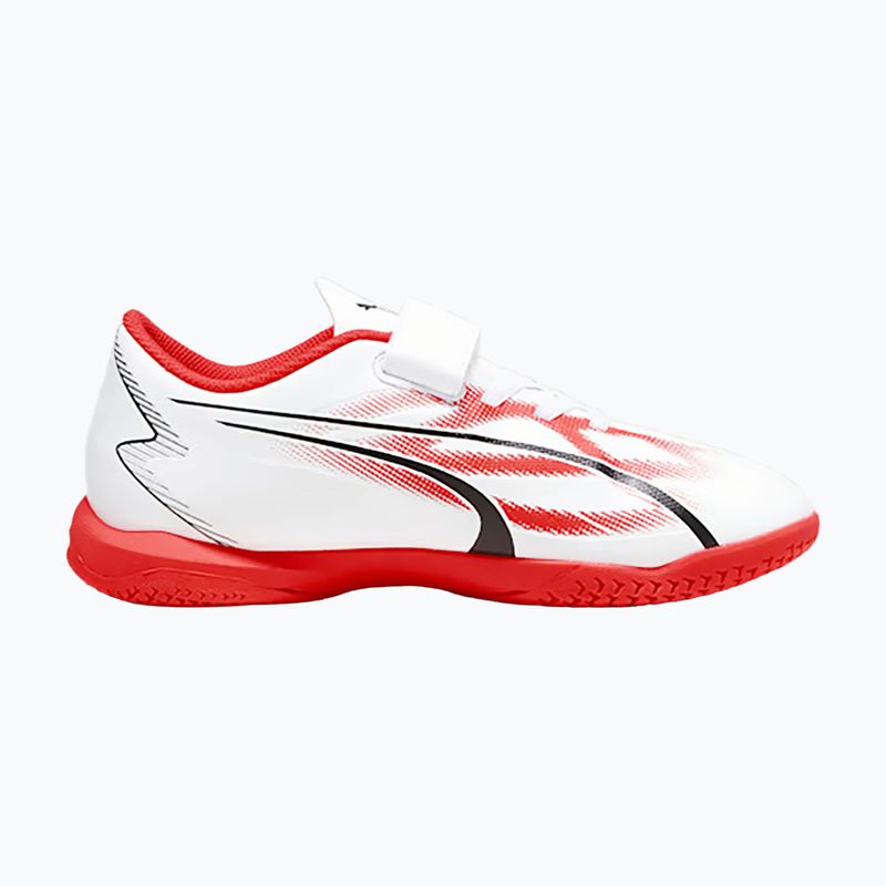PUMA Ultra Play IT V Jr ghete de fotbal pentru copii puma alb/puma negru/fire orchid