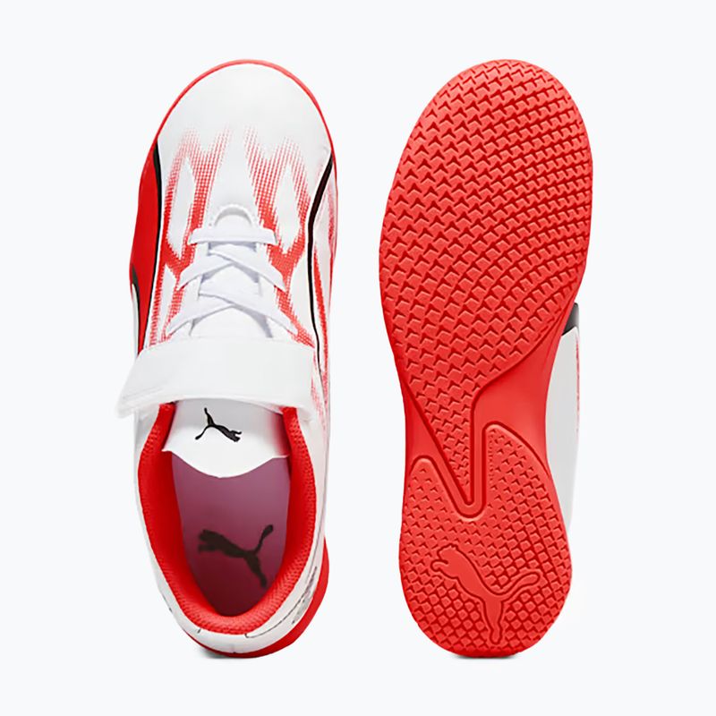 PUMA Ultra Play IT V Jr ghete de fotbal pentru copii puma alb/puma negru/fire orchid