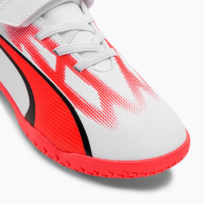 PUMA Ultra Play IT V Jr ghete de fotbal pentru copii puma alb/puma negru/fire orchid