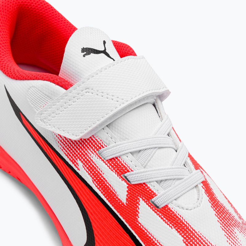 PUMA Ultra Play IT V Jr ghete de fotbal pentru copii puma alb/puma negru/fire orchid