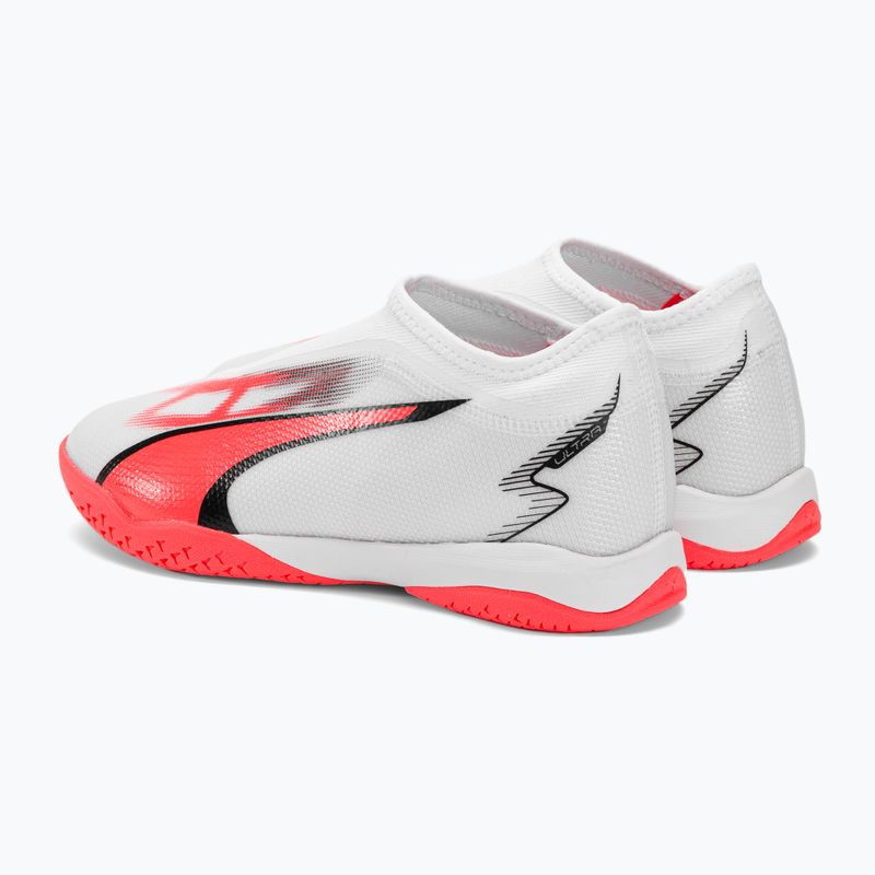 PUMA Ultra Match LL IT + Mid Jr ghete de fotbal pentru copii puma alb / puma negru / orhidee de foc 3