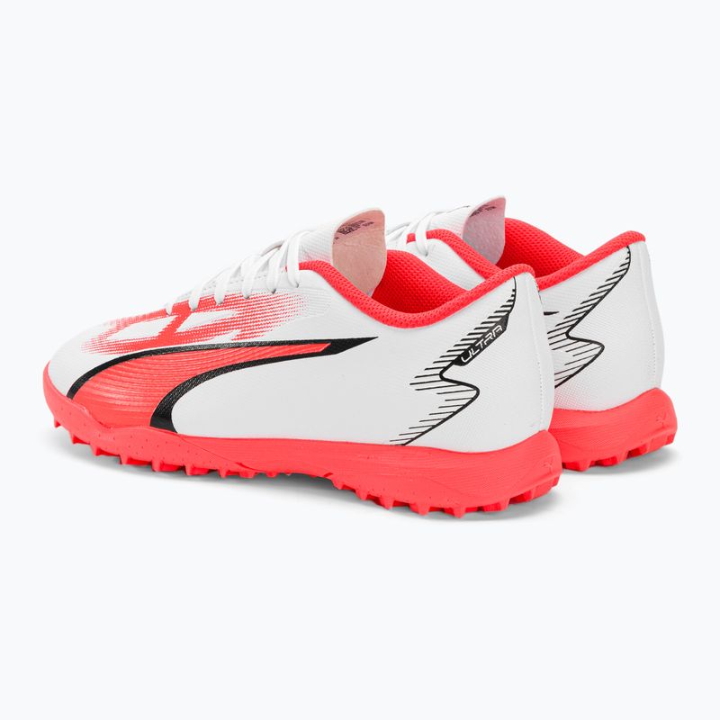 PUMA Ultra Play TT Jr ghete de fotbal pentru copii puma alb/puma negru/fire orchid 3