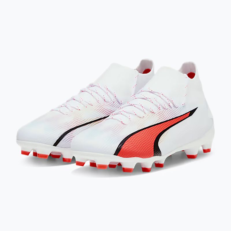 PUMA Ultra Pro FG/AG Jr ghete de fotbal pentru copii puma alb/puma negru/fire orchid 12