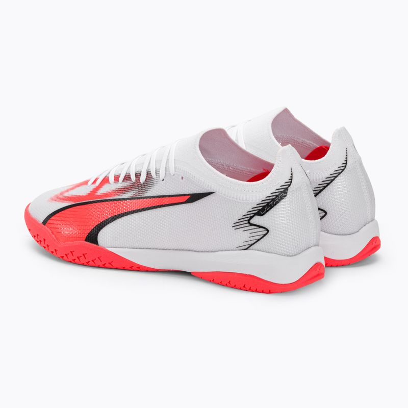 Ghete de fotbal PUMA Ultra Match IT pentru bărbați puma alb/puma negru/orhide de foc 3