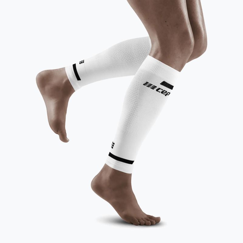 Benzi compresive de gambe pentru femei CEP The run 4.0 white 4