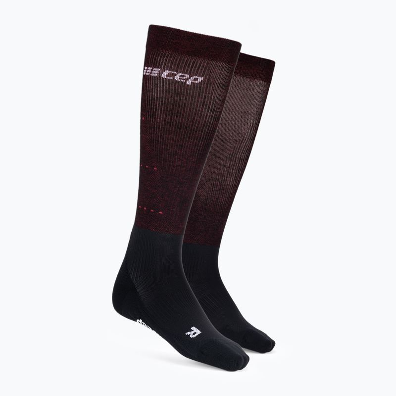 Șosete compresive pentru femei CEP Infrared Recovery black/red