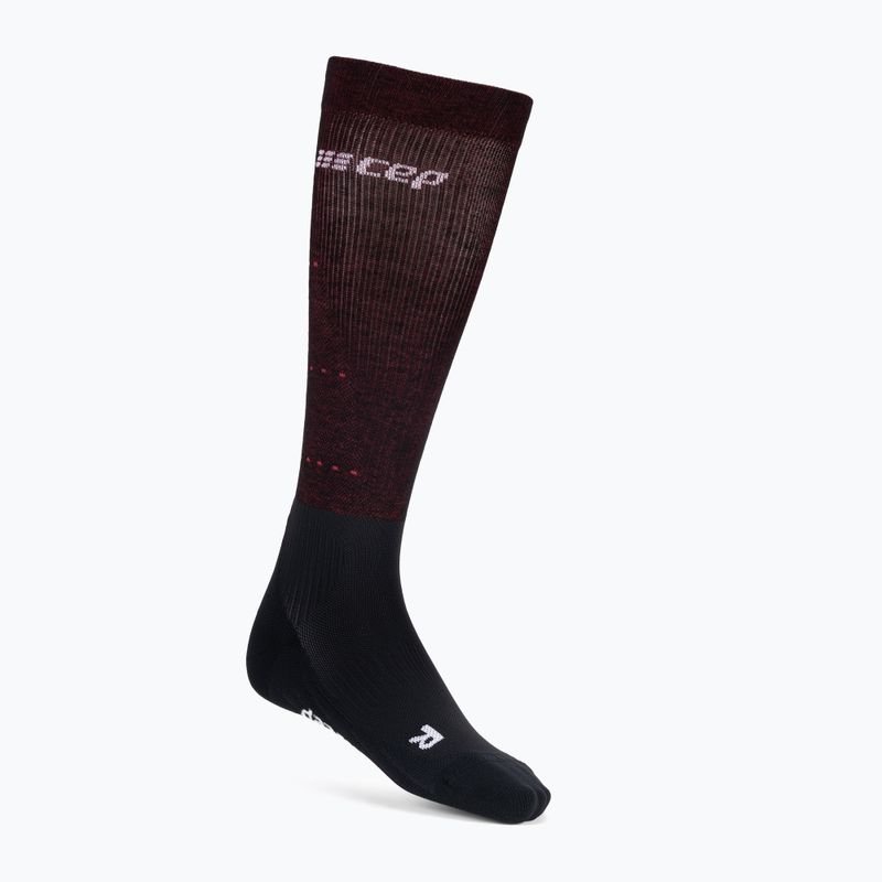 Șosete compresive pentru femei CEP Infrared Recovery black/red