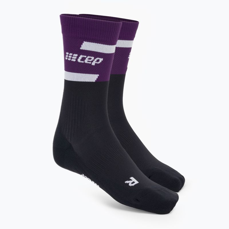 Șosete compresive de alergat pentru femei CEP 4.0 Mid Cut violet/black