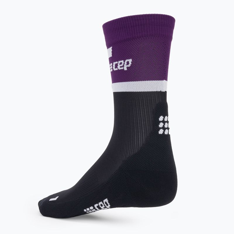 Șosete compresive de alergat pentru bărbați CEP 4.0 Mid Cut violet/black
