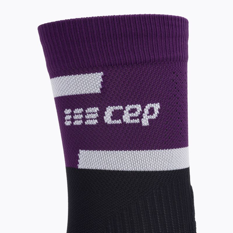 Șosete compresive de alergat pentru bărbați CEP 4.0 Mid Cut violet/black
