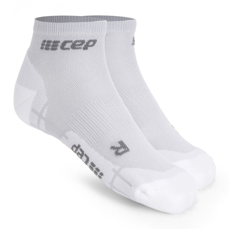 Șosete compresive de alergat pentru bărbați CEP Ultralight Low Cut carbon white 2