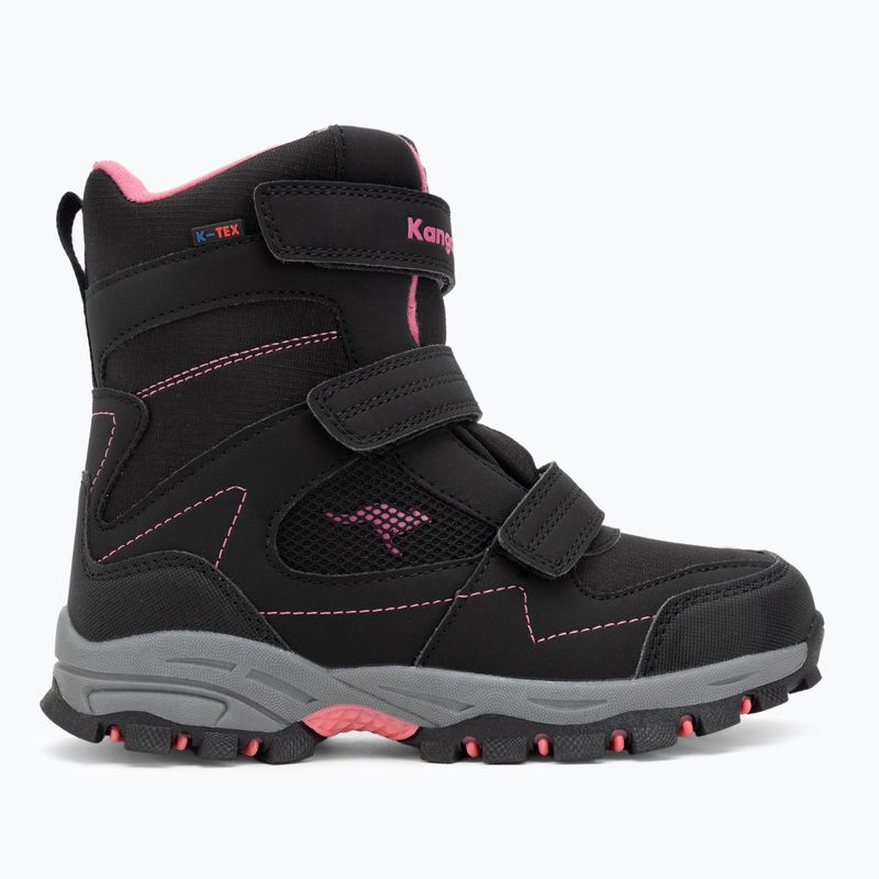 Ghete de zăpadă pentru copii KangaROOS K-Robi KTX jet black/daisy pink 2