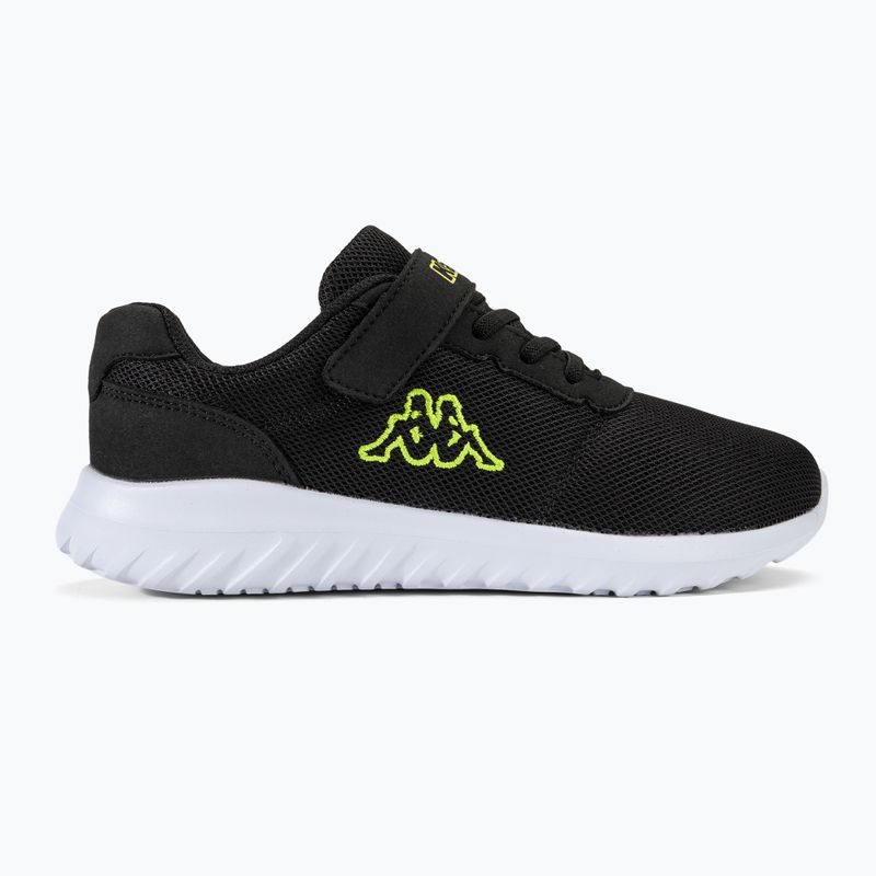 Pantofi pentru copii Kappa Tulasa negru/lime 2
