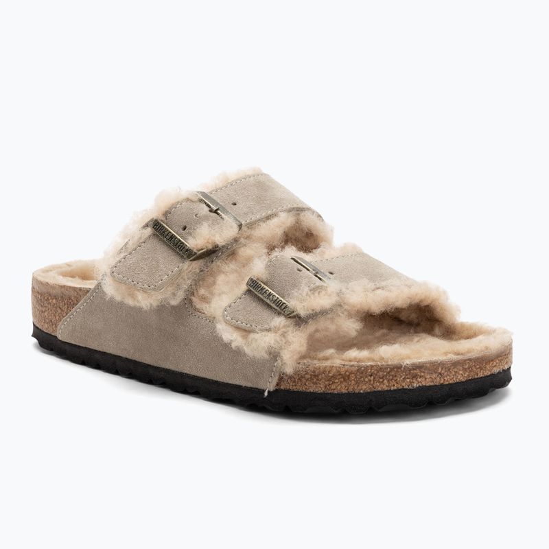 Papuci BIRKENSTOCK Arizona Shearling SL Regular taupe