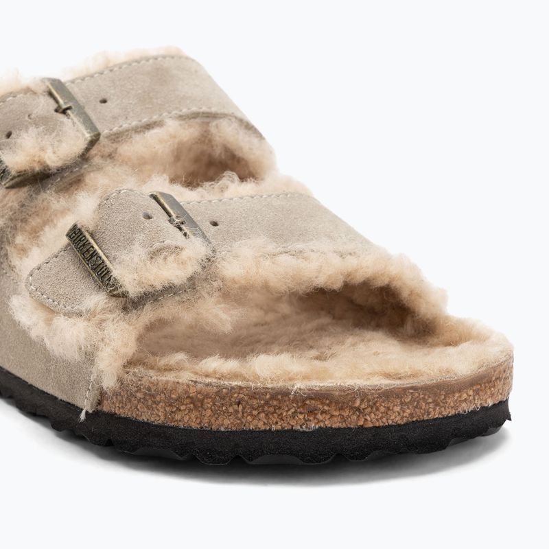 Papuci BIRKENSTOCK Arizona Shearling SL Regular taupe 7