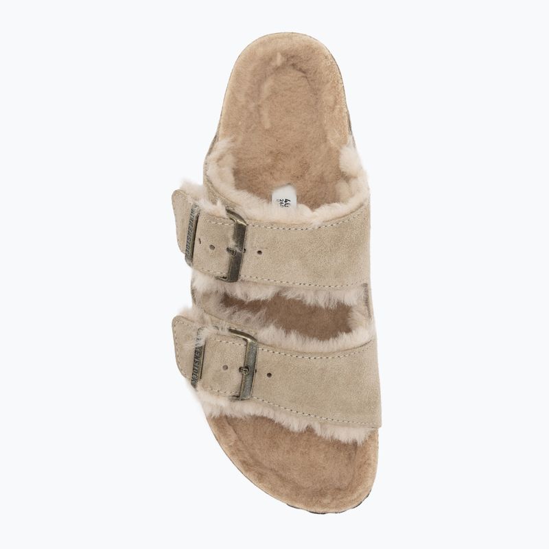 Papuci BIRKENSTOCK Arizona Shearling SL Narrow taupe 5