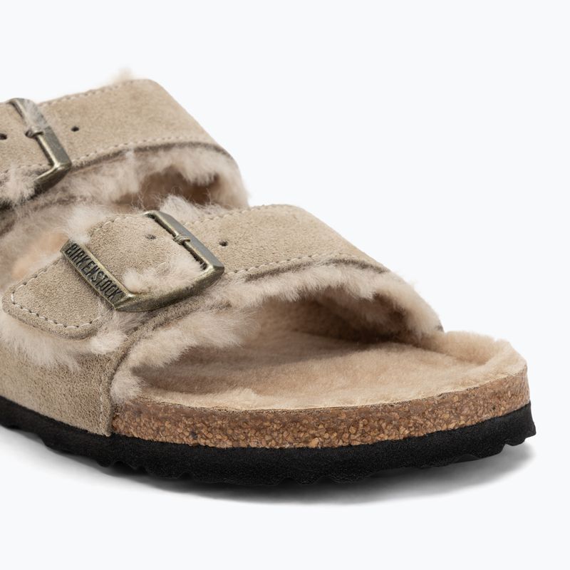 Papuci BIRKENSTOCK Arizona Shearling SL Narrow taupe 7