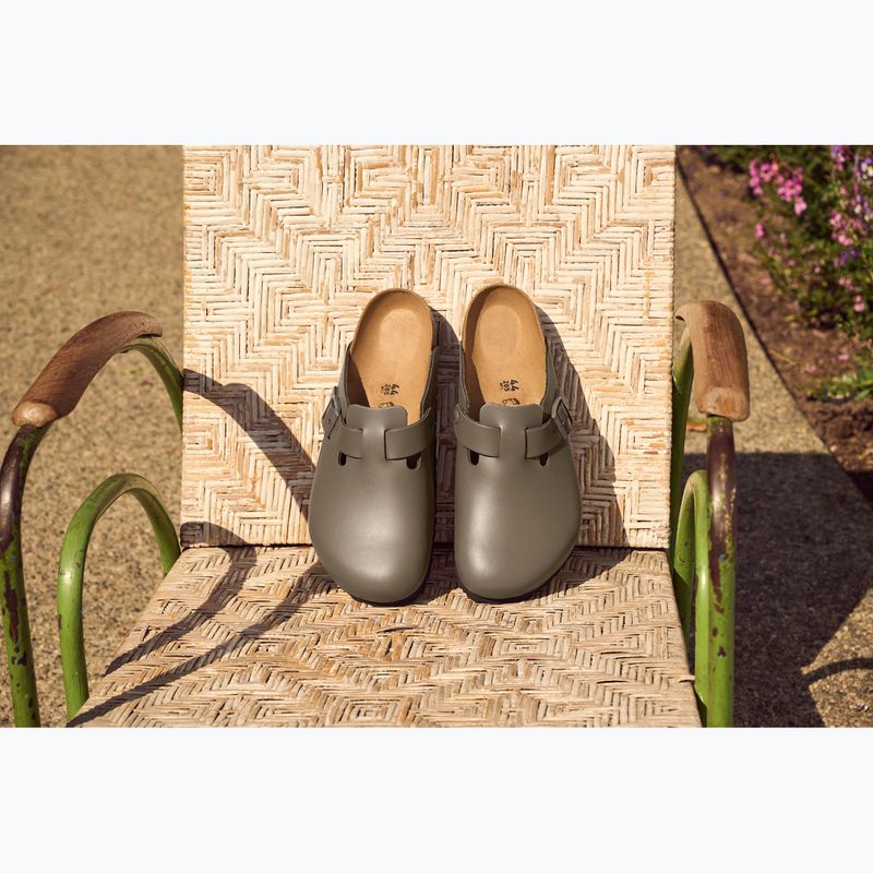 PapuciBIRKENSTOCK Boston NL Regular smooth leather concrete gray 6