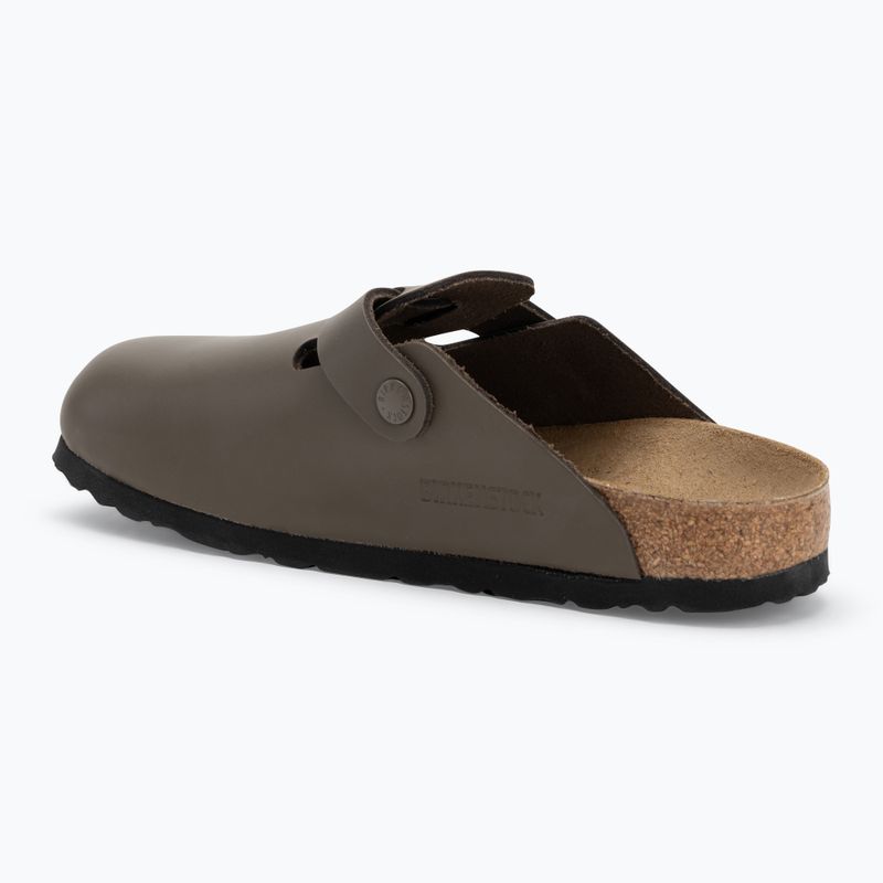 Papuci BIRKENSTOCK Boston NL Narrow smooth leather concrete gray 3