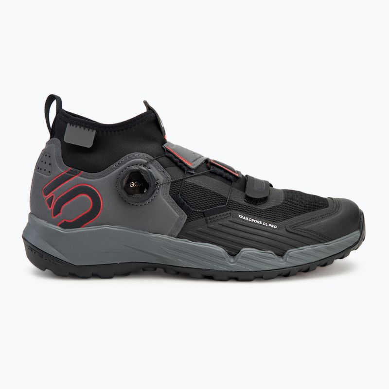 Încălțăminte de ciclism MTB pentru bărbați adidas FIVE TEN Trailcross Pro Clip-In grey five / core black / red 2