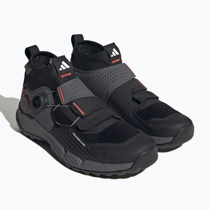 Încălțăminte de ciclism MTB pentru bărbați adidas FIVE TEN Trailcross Pro Clip-In grey five / core black / red 3