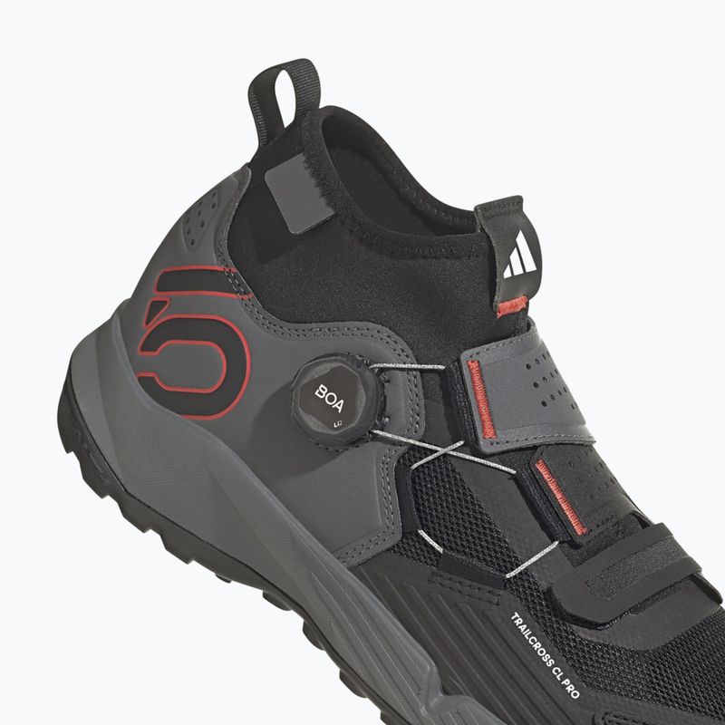 Încălțăminte de ciclism MTB pentru bărbați adidas FIVE TEN Trailcross Pro Clip-In grey five / core black / red 6