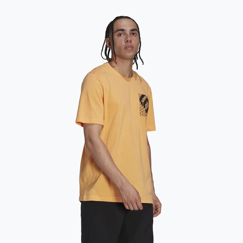 Tricou bărbați adidas FIVE TEN Brand Of The Brave Tee portocaliu cețos 3