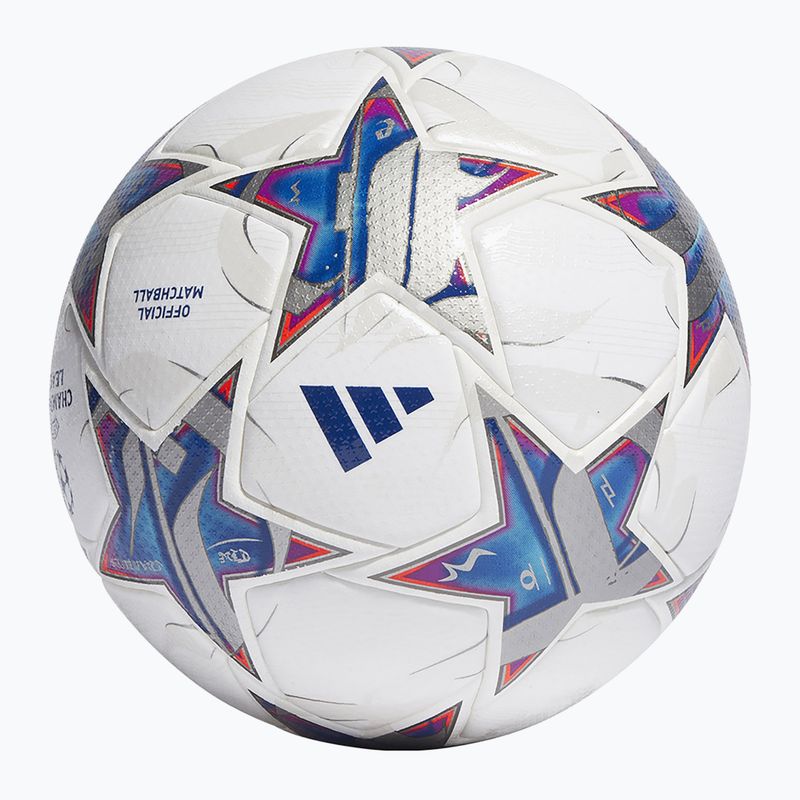 Minge de fotbal adidas UCL PRO 23/24 white/silver metallic/bright cyan/royal blue rozmiar 5 2