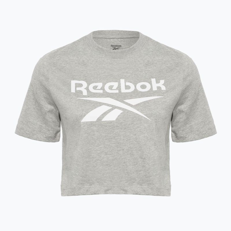 Tricou pentru femei  Reebok Identity Big Logo Crop Tee medium grey heather