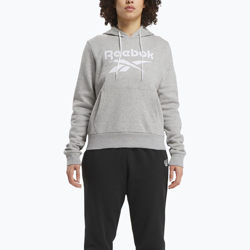 Hanorac pentru femei Reebok Identity Big Logo Fleece gri mediu heather