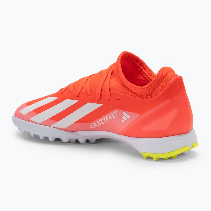 Încălțăminte de fotbal pentru bărbați  adidas X Crazyfast League TF solar red/cloud white/team solar yellow 3