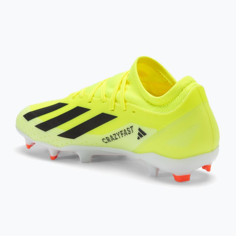 Încălțăminte de fotbal pentru bărbați  adidas X Crazyfast League FG team solar yellow/core black/cloud white 3