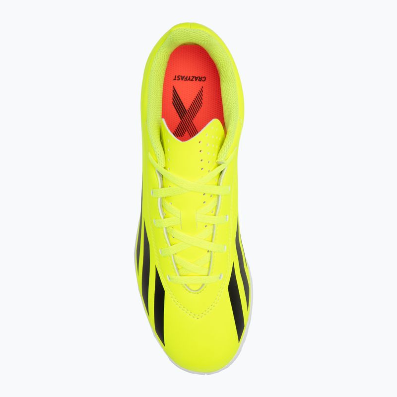 Încălțăminte de fotbal pentru copii adidas X Crazyfast Club IN team solar yellow/core black/cloud white