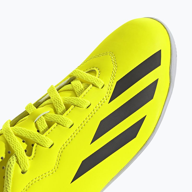 Încălțăminte de fotbal pentru copii adidas X Crazyfast Club IN team solar yellow/core black/cloud white