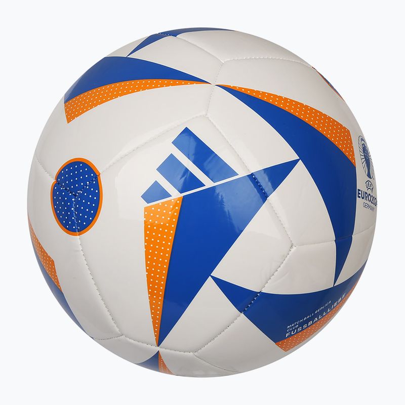 Minge de fotbal adidas Fussballiebe Club white/glow blue/lucky orange mărime 5 2