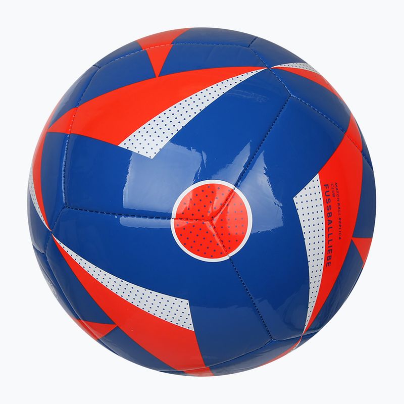 Minge de fotbal adidas Fussballiebe Club glow blue/solar red/white mărime 5 3