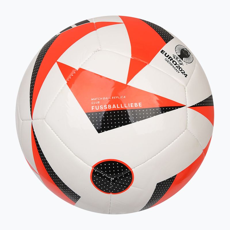 Minge de fotbal adidas Fussballiebe Club white/solar red/black mărime 5 3