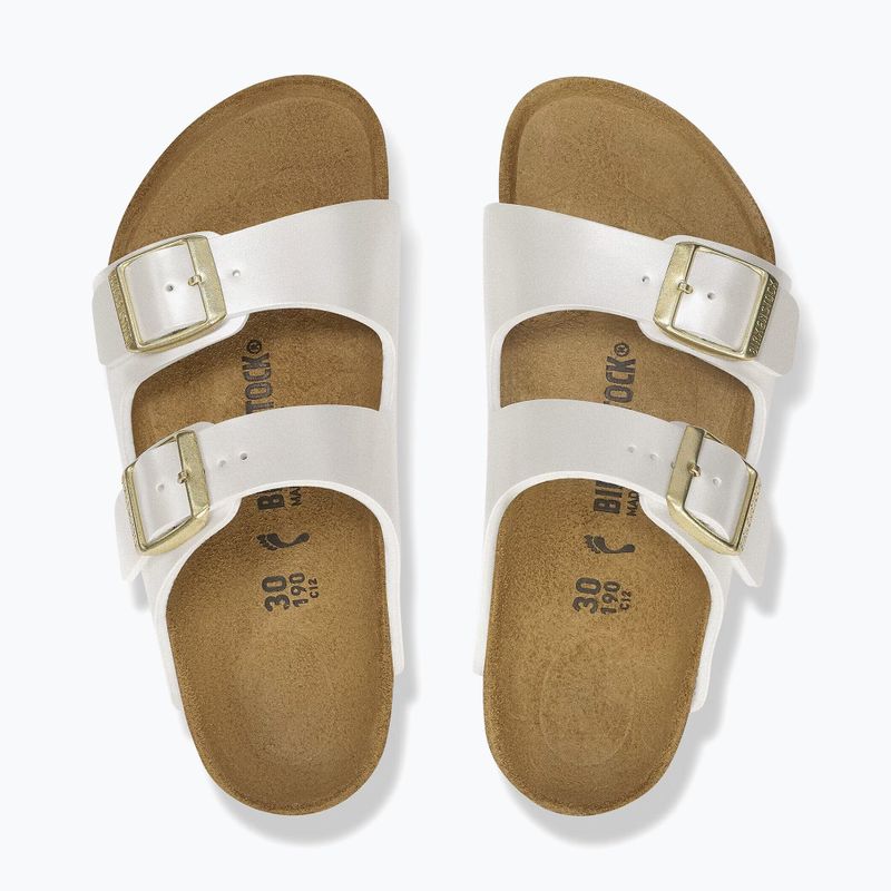 Papuci pentru copii BIRKENSTOCK Arizona Birko-Flor Narrow electric metallic pearl 4