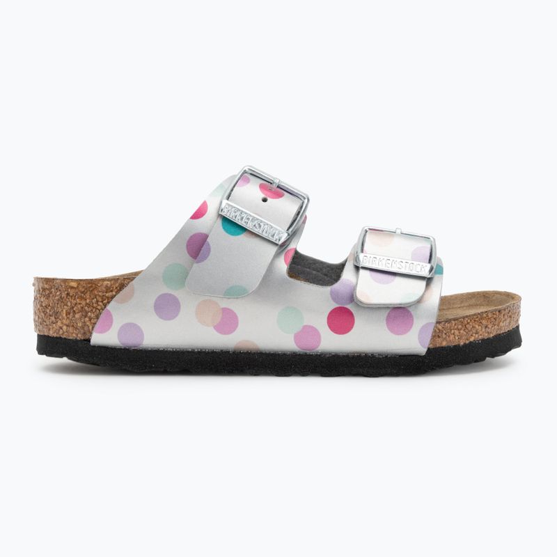 Papuci pentru copii  BIRKENSTOCK Arizona BF Narrow electric metallic dots silver 2